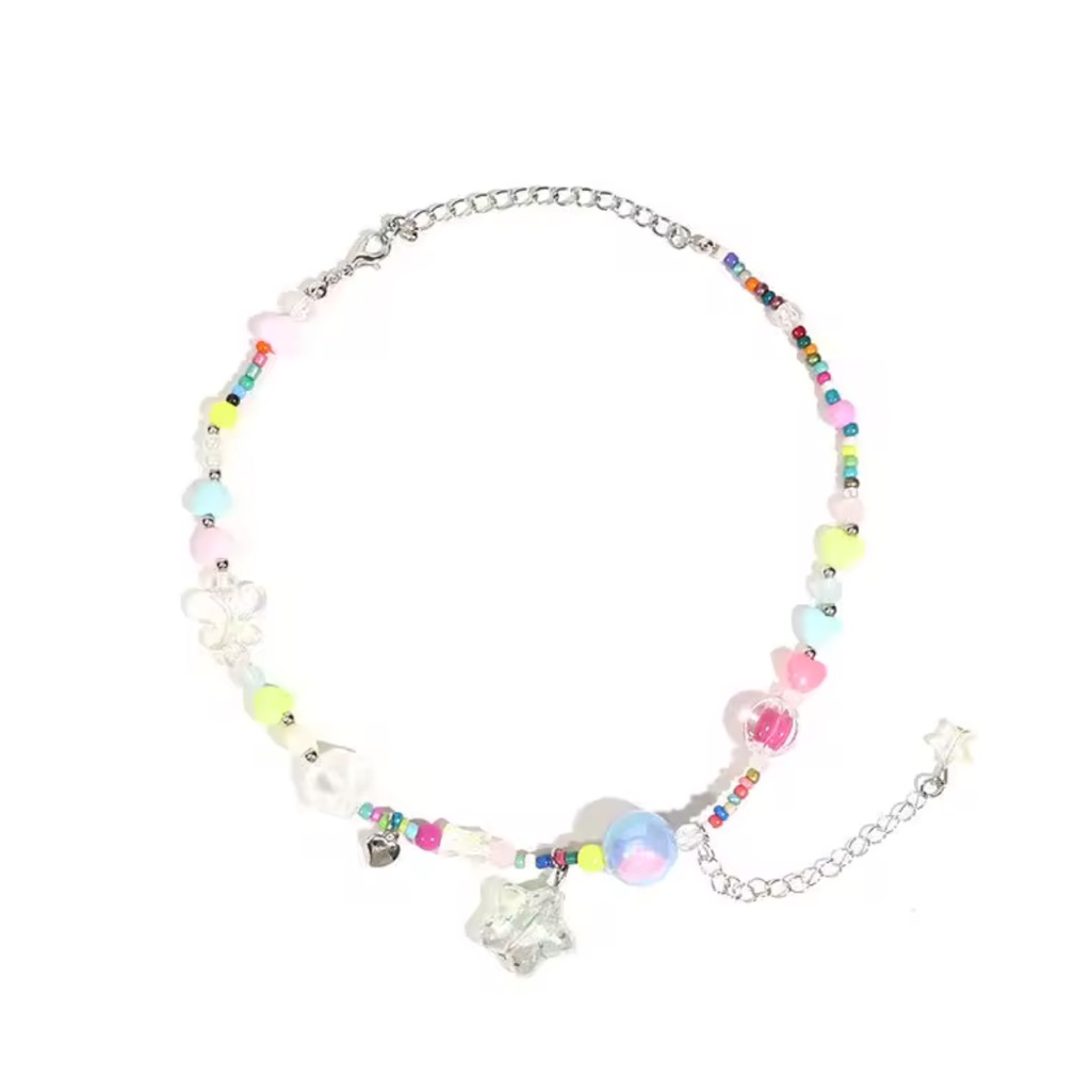Super Fun Multicolor Beaded Necklace 13$